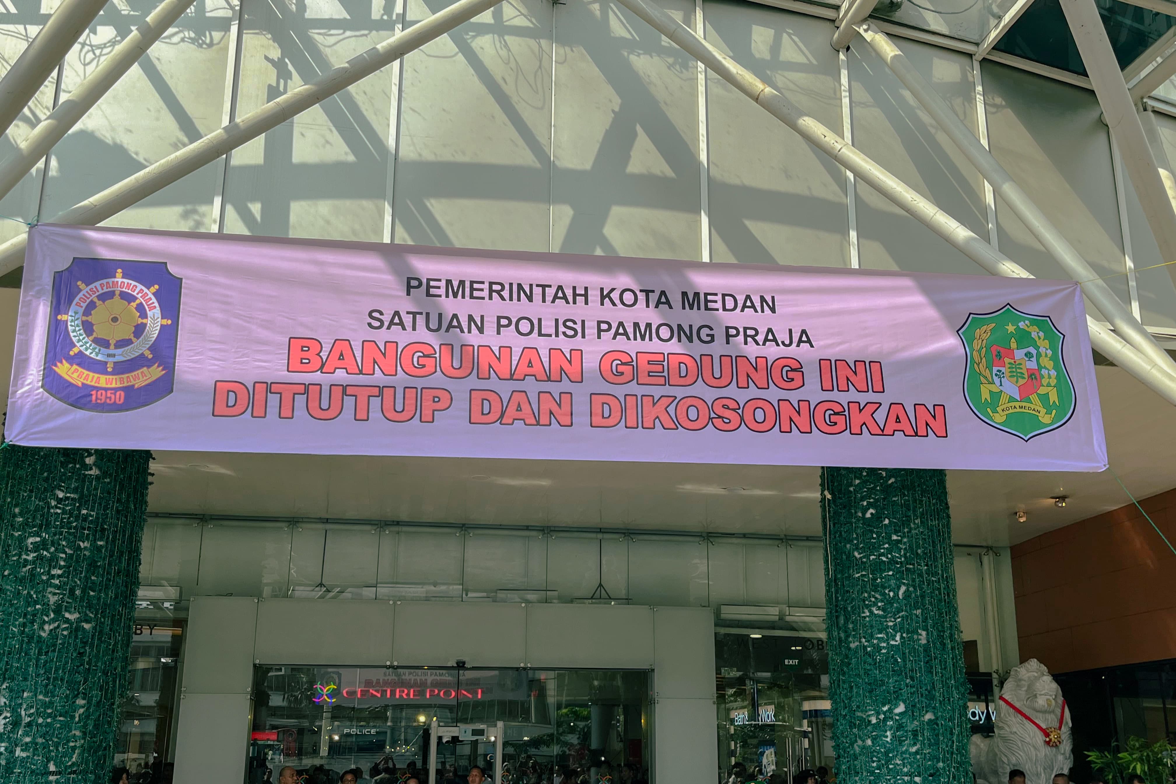 Tak Kunjung Bayar Tunggakan Pajak, Pemko Medan Kembali Tutup Mall Centre Point