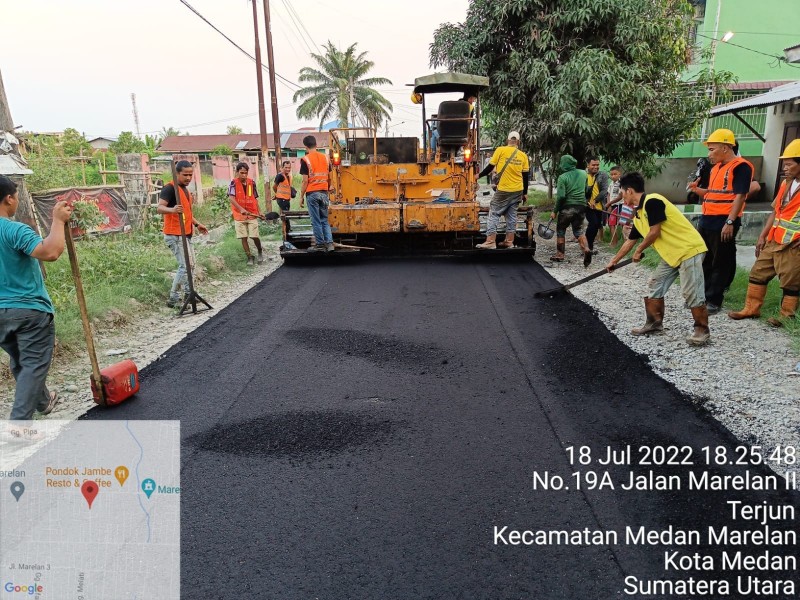 Pembenahan Infrastruktur di Medan Bagian Utara, Jalan Marelan Saga Kini Mulus