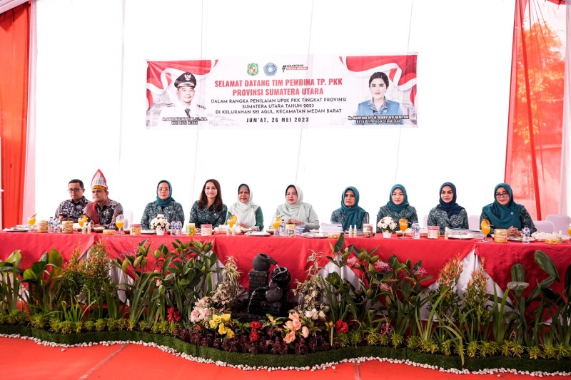 Nilai Pelaksanaan Program UP2K, Tim Penilai PKK Sumut Kunjungi Kelurahan Sei Agul