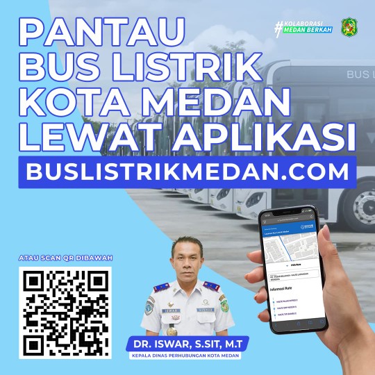 Kini Bus Listrik Medan Bisa di Pantau Lewat Aplikasi