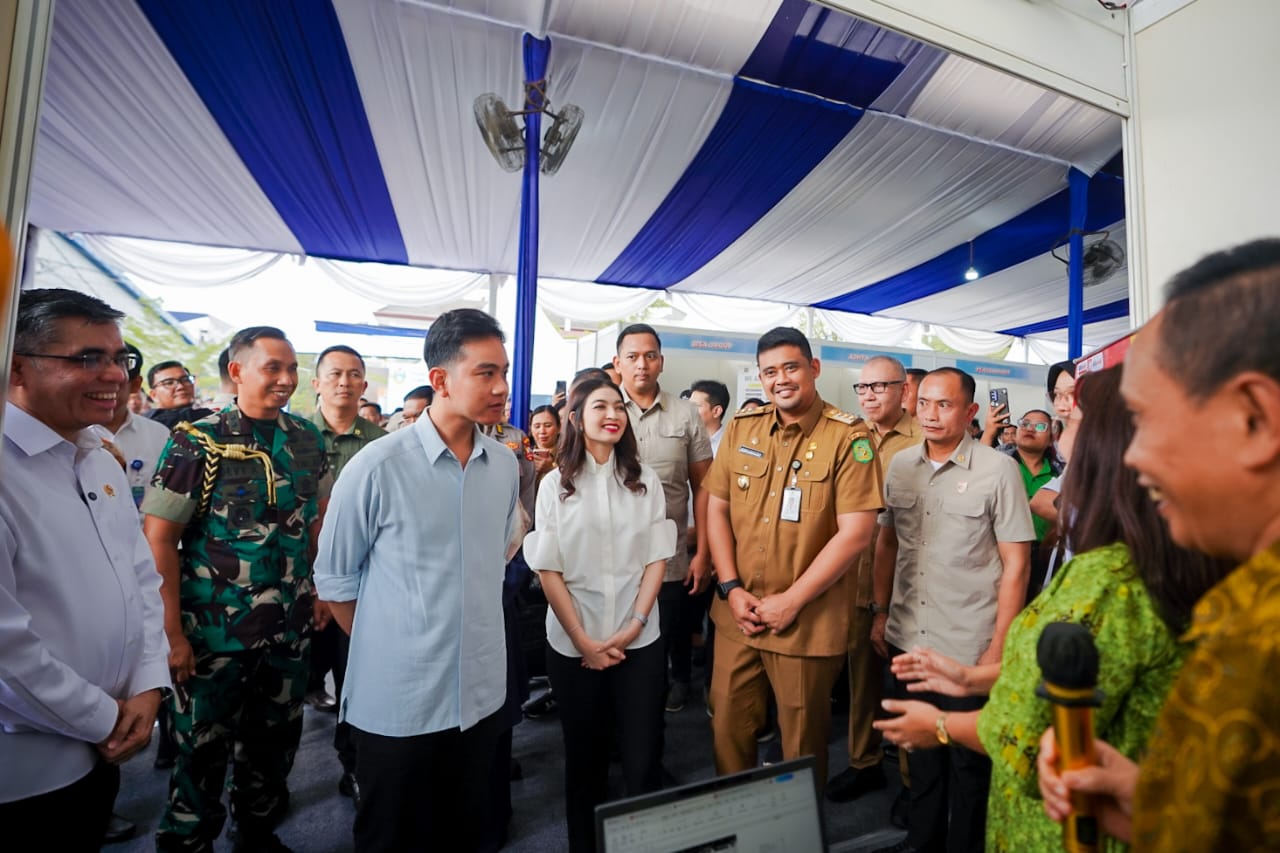 Bobby Nasution Dampingi Wapres Gibran Kunjungi Job Fair 2024 di BBPVP Medan