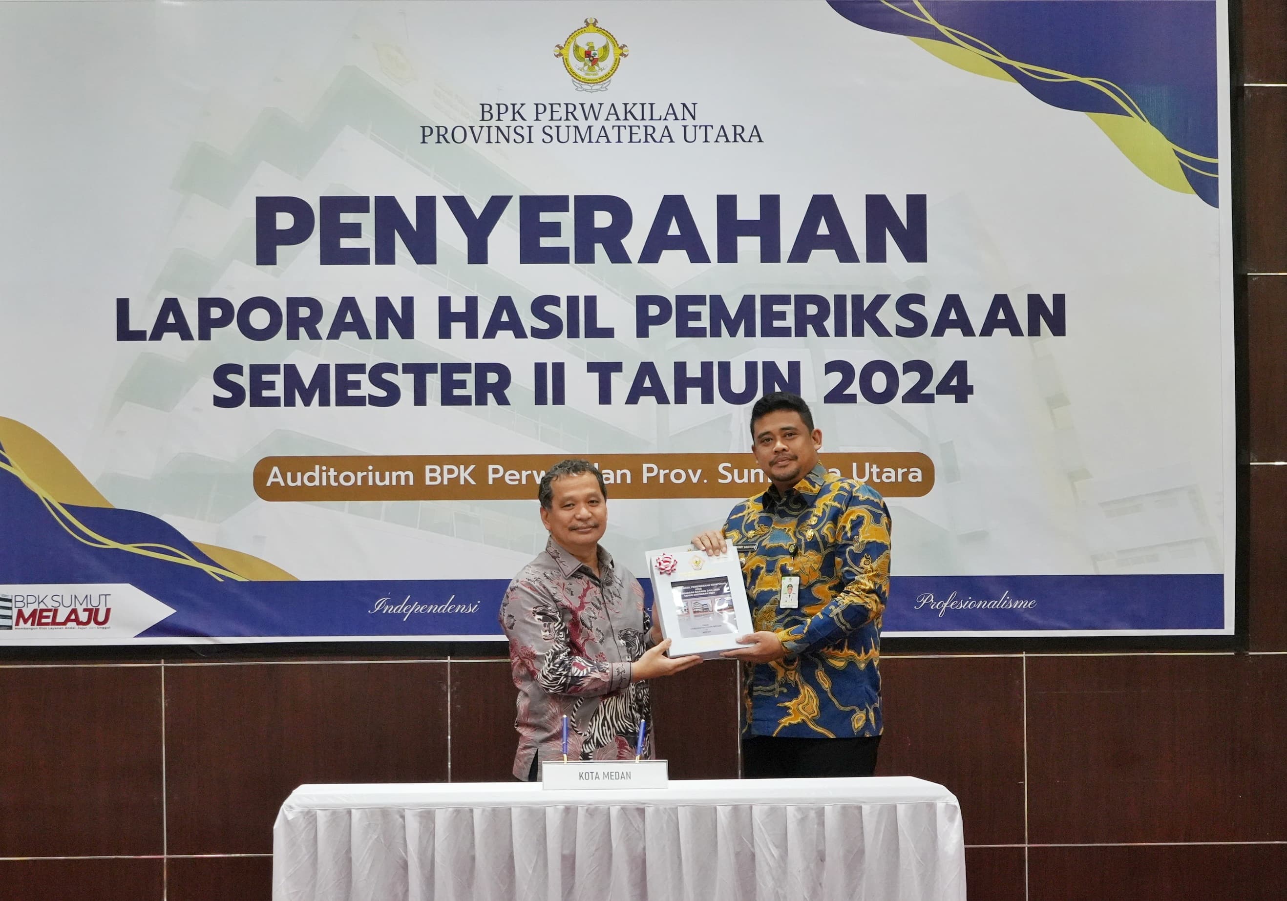 Terima LHP Kepatuhan Pengadaan Barang & Jasa TA 2024, Bobby Nasution: Semoga Pengelolaan Keuangan Semakin Baik