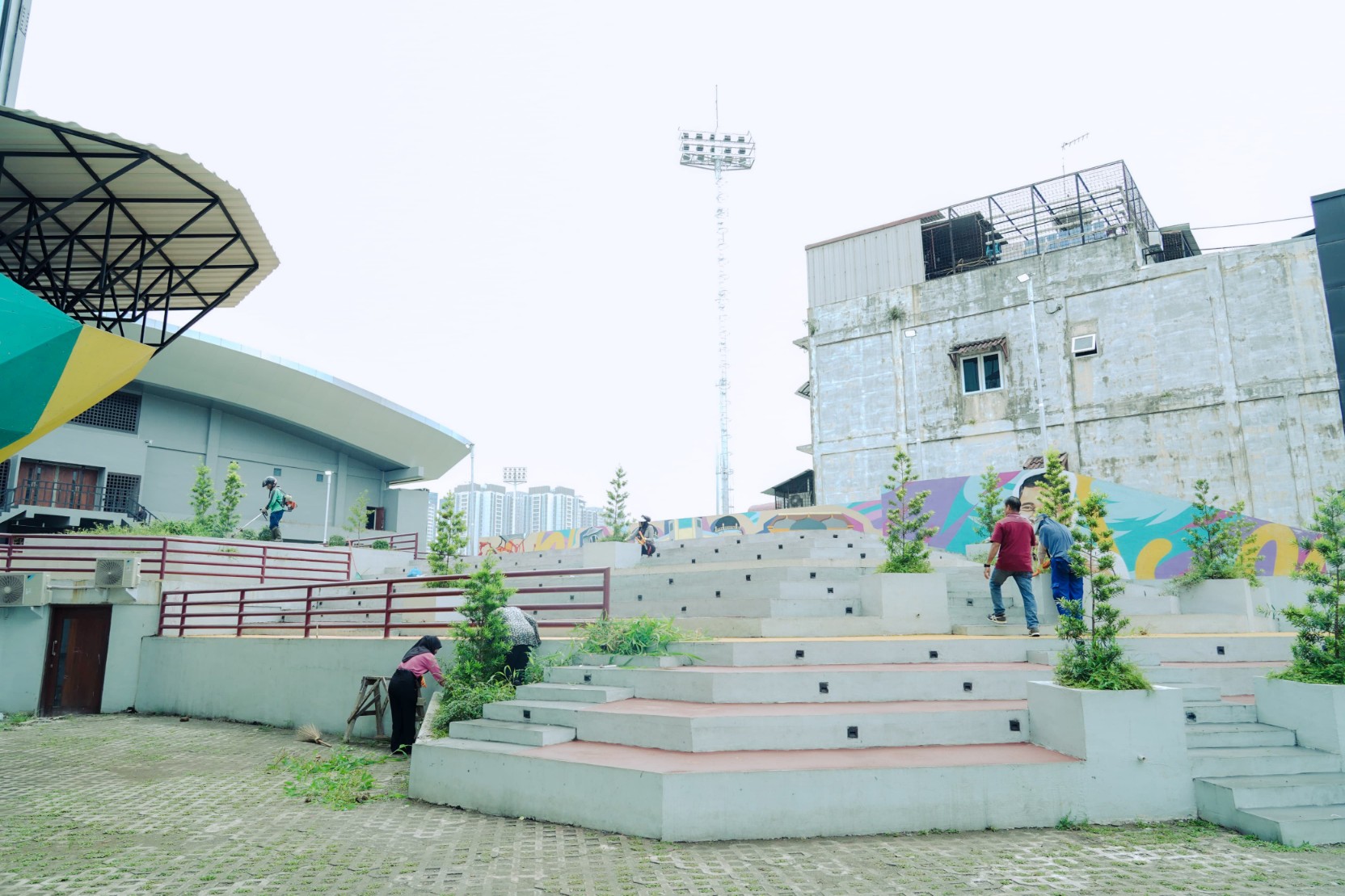 Stadion Kebun Bunga Yang Terletak di Jalan Borobudur, Kecamatan Medan Petisah Kini Sudah Memiliki Penampilan Baru Usai Direvitalisasi Oleh Pemko Medan