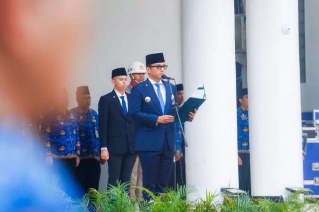 Usai Pimpin Upacara Bela Negara, Rico Waas Lepas Armada Bantu Pembersihan di Kab. Aceh Tamiang