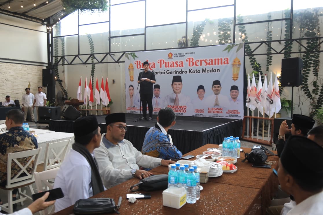 Di Bukber Gerindra, Rico Waas Tegaskan Komitmen Jalankan Program Presiden Prabowo di Kota Medan