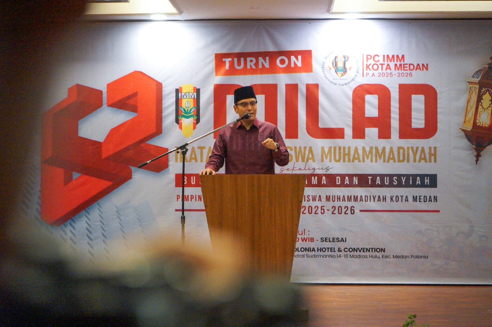 Milad ke-62 IMM, Rico Waas Ajak Kader Jadi Virus Kebaikan Bagi Pemuda Medan