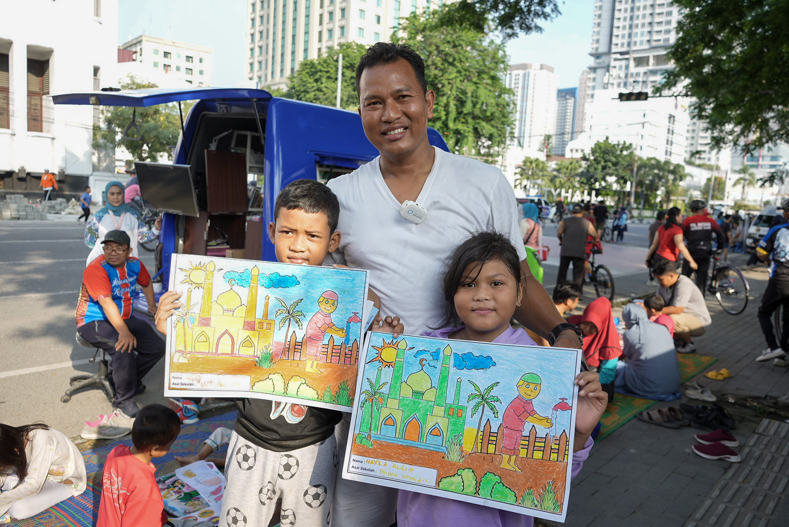 Dinas Perpustakaan dan Kearsipan Medan Sediakan Fasilitas Mewarnai di Car Free Day