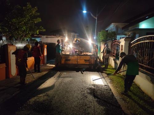 Berikan Kenyamanan bagi Masyarakat, Jalan  Eka Jaya I Medan Johor diaspal Dinas SDABMBK