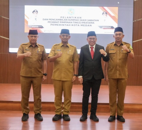 Laksamana Putra Siregar Dilantik Jadi Kepala Dinas Perpustakaan dan Arsip Kota Medan