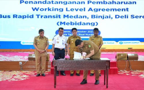 Tandatangani WLA BRT Mebidang, Bobby Nasution Harapkan Transportasi Umum ini Segera Terwujud