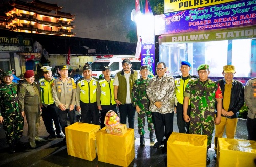 Pastikan Ibadah Malam Natal Aman dan Damai, Bobby Nasution Bersama Pj Gubsu Tinjau Sejumlah Gereja