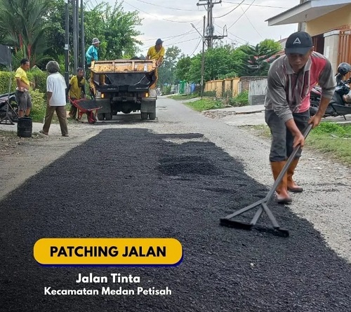 Wujudkan Program Bobby Nasution dan Prioritaskan Kenyamanan Warga, Jalan Tinta Medan Petisah Di Patching