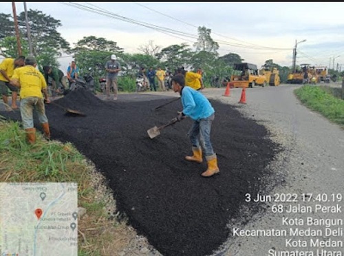 Demi Kenyamanan Warga, Jalan Perak, Kec. Medan Deli Diaspal